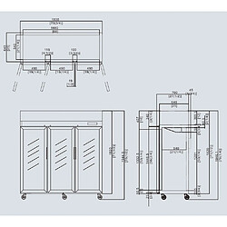 Armoire Réfrigérée Vitrée 1390 L - 3 Portes - Atosa