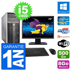 PC Tour HP Pro 6300 CMT Ecran 19" i5-2400 RAM 8Go Disque 500Go Windows 10 Wifi · Occasion 