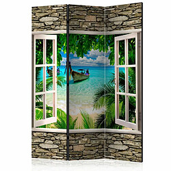 Paris Prix Paravent 3 Volets Tropical Beach 135x172cm