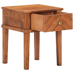 Maison Chic Table de chevet,Table de nuit,Table d'appoint pour salon 40x40x50 cm Bois d'acacia massif -MN96262