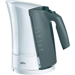 braun - bouilloire sans fil 1.7l 2200 w blanc - wk300 wh