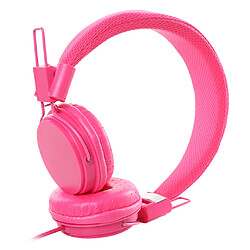 EP05 3.5mm Casque Filaire Avec Micro Casque Pour Téléphone Ordinateur PC Rose Rouge pas cher