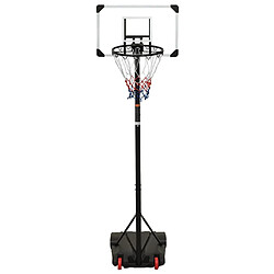 vidaXL Support de basket-ball Transparent 216-250 cm Polycarbonate