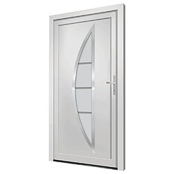 Avis vidaXL Porte d'entrée Blanc 108x200 cm PVC