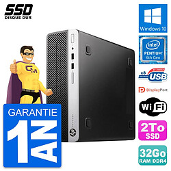 PC HP ProDesk 400 G4 SFF Intel Pentium G4400 RAM 32Go SSD 2To Windows 10 Wifi · Occasion 