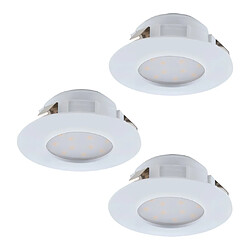 EGLO Downlight Encastré Extérieur Led Blanc - Paquet de 3