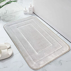 LUUCOZK Tapis de bain antidérapants absorbants à séchage rapide pour salle de bain - Gris clair-40x60cm