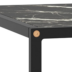 Avis vidaXL Table basse Noir avec verre marbre noir 60x60x35 cm