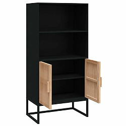 Acheter Maison Chic Buffet,Meuble de Rangement,commode pour salon,Cuisine noir 60x35x125 cm bois d'ingénierie -MN42483