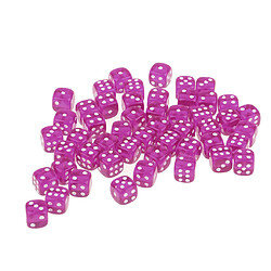 50pcs acrylique à six faces dés 12mm d6 dés pour d u0026 d dnd rpg jeu de société violet