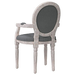 Maison Chic Chaises à manger,Chaise pour cuisine gris foncé 54x56x96,5 cm tissu -MN77506 pas cher