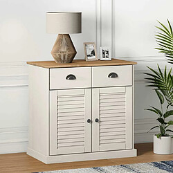 Maison Chic Buffet commode,console avec tiroirs pour rangement VIGO 78x40x75 cm blanc bois massif de pin -MN47981