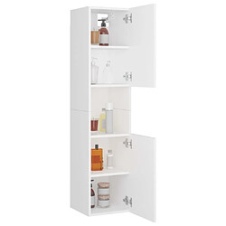 Acheter Maison Chic Armoire de salle de bain,Meuble de rangement,Meuble haut Blanc 30x30x130 cm Aggloméré -GKD967027