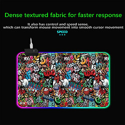 Universal 300 * 800 Graffiti Magic Couleur Tissu en caoutchouc non coulissant RVB Gaming Mouse Pad Lampe LED Table Mouse Pad Large Mouse Pad pas cher