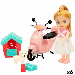 Color Baby Poupée Colorbaby Bella 16 cm Moto 7 x 16 x 4 cm (6 Unités) 