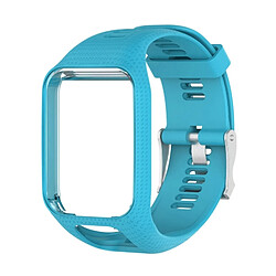 Wewoo Bracelet pour montre connectée Dragonne Sport en silicone la série Tomtom Runner 2/3 bleu ciel