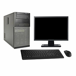 PC Tour Dell 7020 Ecran 27" Intel Core i7-4770 RAM 8Go SSD 240Go Windows 10 Wifi - Occasion