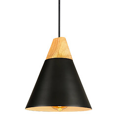 Stoex Lampe À Suspension Moderne Noire Suspension Luminaire Nordique Lustre Rétro Abat-Jour en Métal Ampoule E27 Suspension Intérieure 