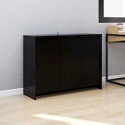 vidaXL Buffet Noir 102x33x75 cm Bois d'ingénierie