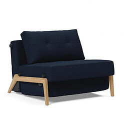 Inside 75 INNOVATION LIVING Fauteuil design SOFABED CUBED 02 WOOD Mixed Dance Blue convertible lit 200*90 cm 