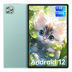 VANWIN Tablette Android 12, 8 Go RAM 128Go ROM/TF 1 To, 4G LTE, Tablette avec 10,1Pouces 7560mAH, 1920x1200 FHD+, Tablette Octa-Core, Widevine L1, Bluetooth 5.0-Vert