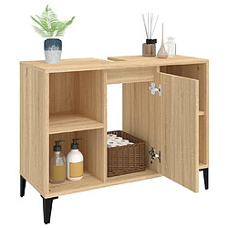 Acheter vidaXL Meuble d'évier chêne sonoma 80x33x60 cm bois d'ingénierie