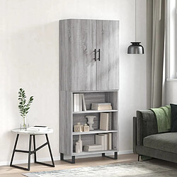 Maison Chic Buffet,Meuble de Rangement,commode pour salon,Cuisine Sonoma gris 69,5x34x180 cm Bois d'ingénierie -MN12853