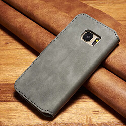 Etui en PU style rétro gris pour votre Samsung Galaxy S7