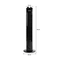 Ventilateur colonne OCEANIC - 45W - Hauteur 78 cm - 3 vitesses - Oscillant - Minuterie - Noir