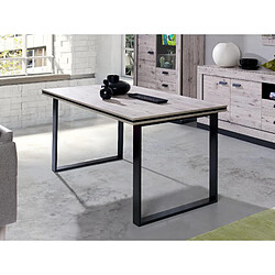 Bestmobilier Otis - table à manger - bois gris - 4 à 6 personnes