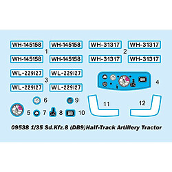 Avis Trumpeter Maquette Camion Sd.kfz.8 (db9)half-track Artillery Tractor