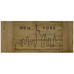 Ds Meubles Tête de lit New York 2 3P 160X60 Vieilli Tête de lit ECO. New York 2 3P. 160X60cm Bois massif de pin. Vieilli