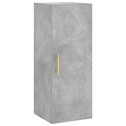 Maison Chic Armoire murale,Meuble de Rangement pour salon,cuisine gris béton 34,5x34x90 cm -MN16744