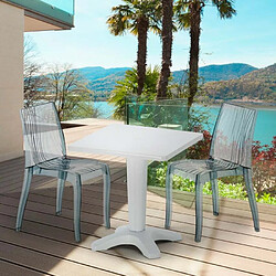 Grand Soleil Table bistrot et 2 chaises colorées poly