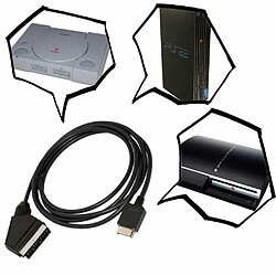 INECK® péritel Câble AV Cordon principal pour PS3 PS2 PS 1 Un PAL