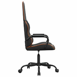 Acheter Maison Chic Chaise Gaming | Chaise de jeu de massage Ergonomique | Chaises de Bureau orange et noir similicuir -GKD59731