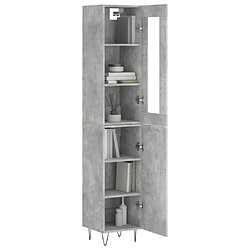 Avis Maison Chic Buffet,Meuble de Rangement,commode pour salon,Cuisine Gris béton 34,5x34x180 cm Bois d'ingénierie -MN88079