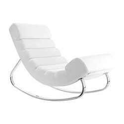 Miliboo Rocking chair design blanc TAYLOR