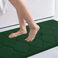 LUUCOZK Tapis de bain antidérapants absorbants à séchage rapide, tapis de décoration de salle de bain, motif 1-vert-40x60cm