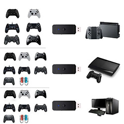 Qumox Adaptateur Convertisseur USB de Manette pour Xbox / PS3 / PS4 / Nintendo controleur Adaptateur pour Nintendo Switch PS3 et Windows P