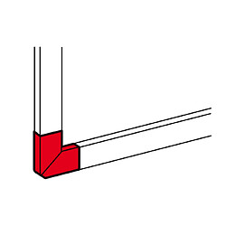 angle plat pour goulotte - 80 x 50 mm - blanc - legrand dlp 010767