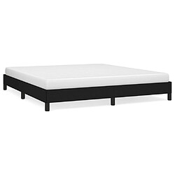 Maison Chic Lit adulte - Lit simple Cadre de lit,Structure du lit Contemporain Noir 160x200 cm Tissu -MN66382