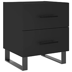 Maison Chic Lot de 2 Tables de chevet - Tables de Nuit noir 40x35x47,5 cm bois d’ingénierie pas cher