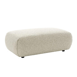 Avis Vente-Unique Pouf en tissu texturé beige MONELIA