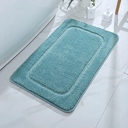 LUUCOZK Tapis de bain antidérapants absorbants à séchage rapide, tapis de décoration de salle de bain-couleur cyan-40x60cm 