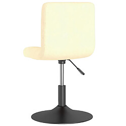 Acheter vidaXL Tabouret de bar pivotant Crème Velours