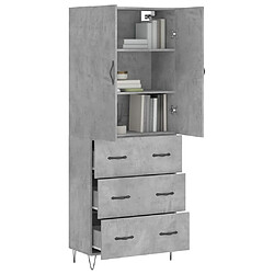 Avis Maison Chic Buffet,Meuble de Rangement,commode pour salon,Cuisine Gris béton 69,5x34x180 cm Bois d'ingénierie -MN30111