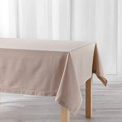 Douceur D'Interieur Nappe coton unie Charline - 150 x 200 cm - Beige