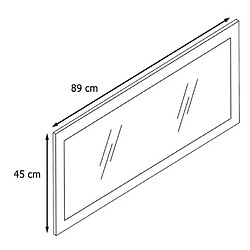 Mpc Miroir Aspect Béton Mat (hxlxp): 45 X 89 X 2