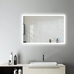 Miroir de salle de bain avec lumières Led 80x60cm (LxH)